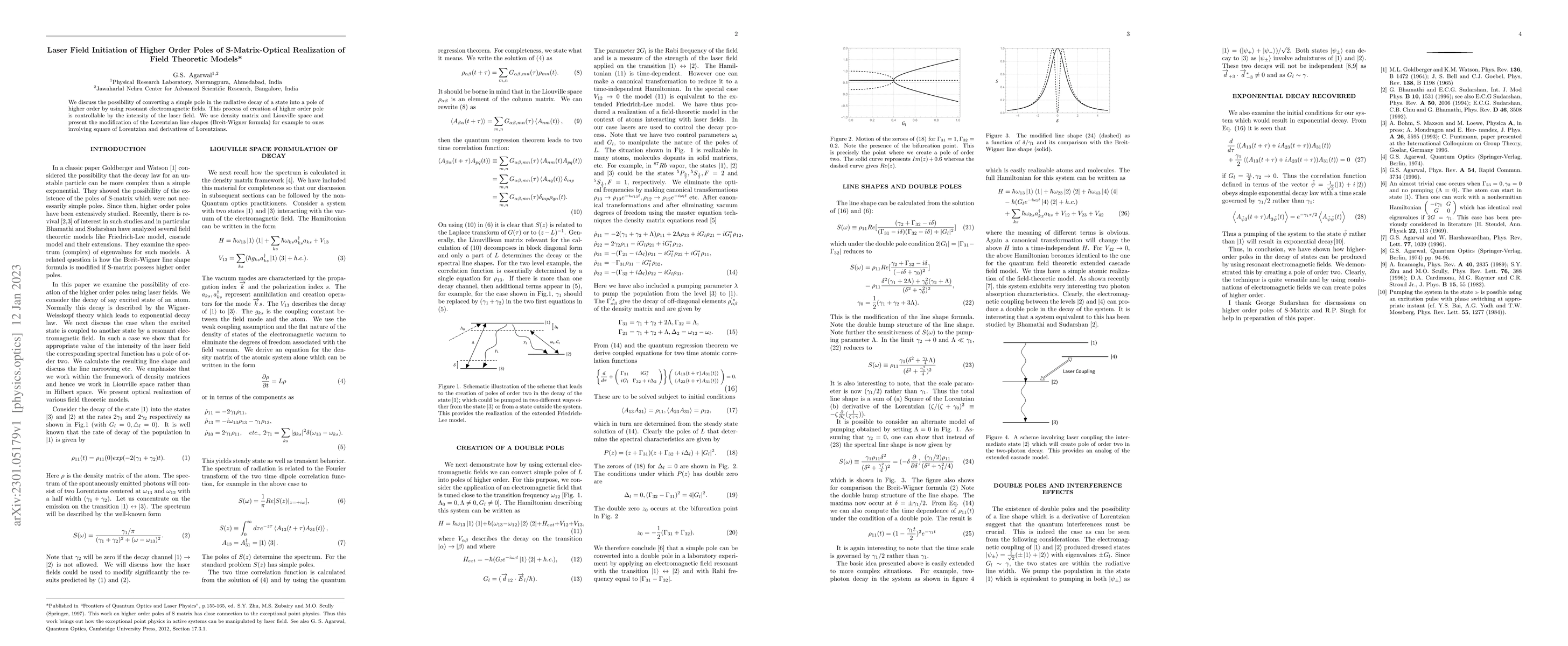 Thumbnail for Laser Field Initiation of Higher Order Poles of S-Matrix-Optical
  Realization of Field Theoretic Models
