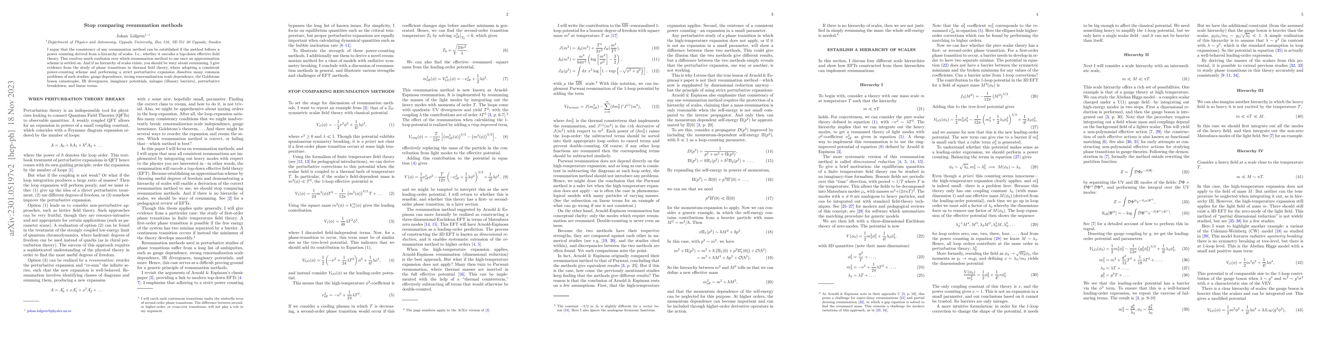 Thumbnail for Stop comparing resummation methods