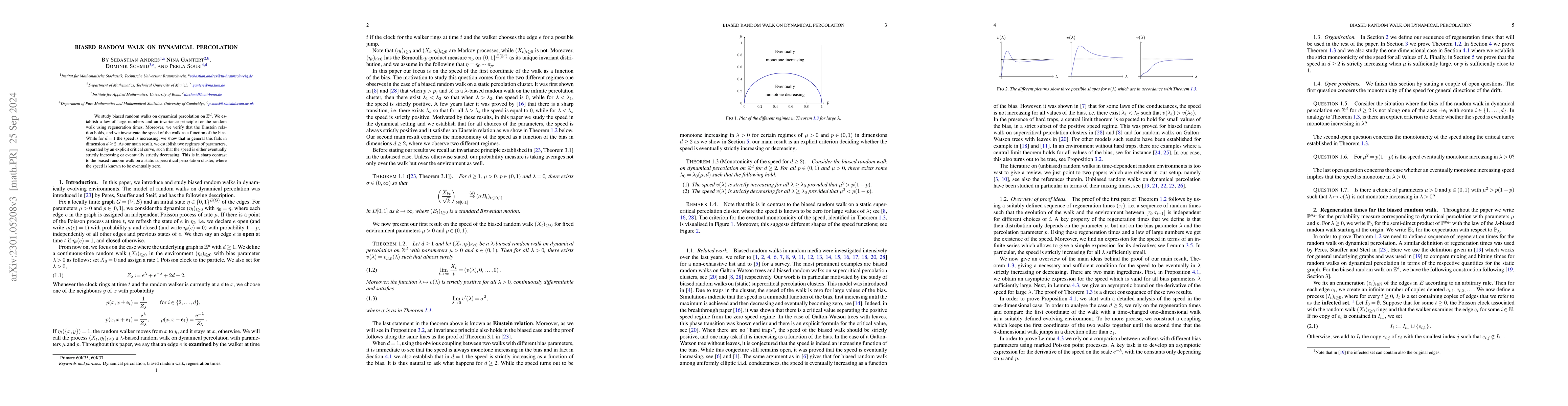 Thumbnail for Biased random walk on dynamical percolation