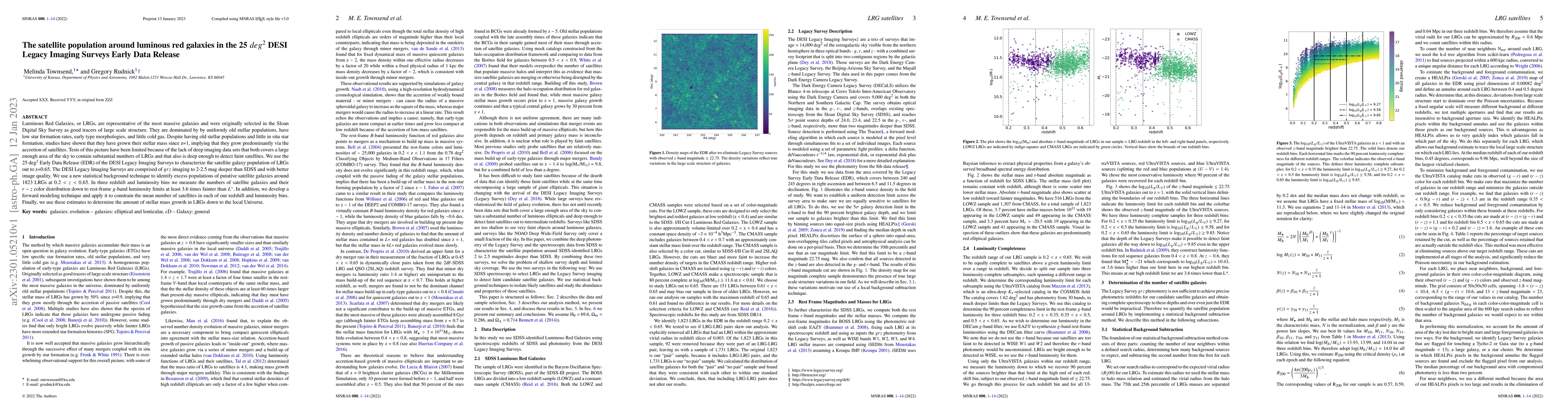 Thumbnail for The satellite population around luminous red galaxies in the 25 square
  degree DESI Legacy Imaging Surveys Early Data Release