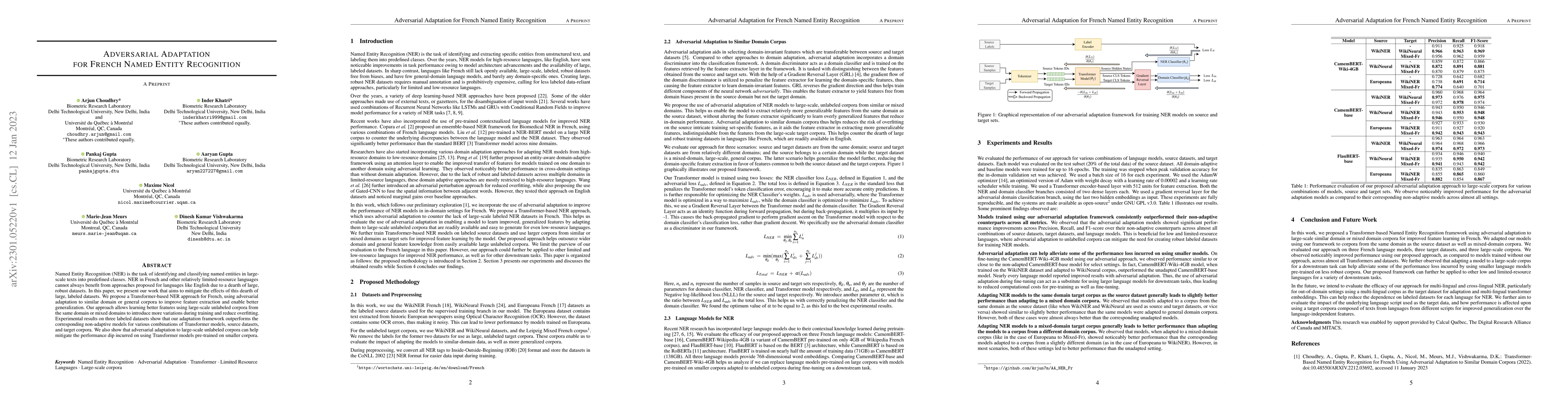 Thumbnail for Adversarial Adaptation for French Named Entity Recognition