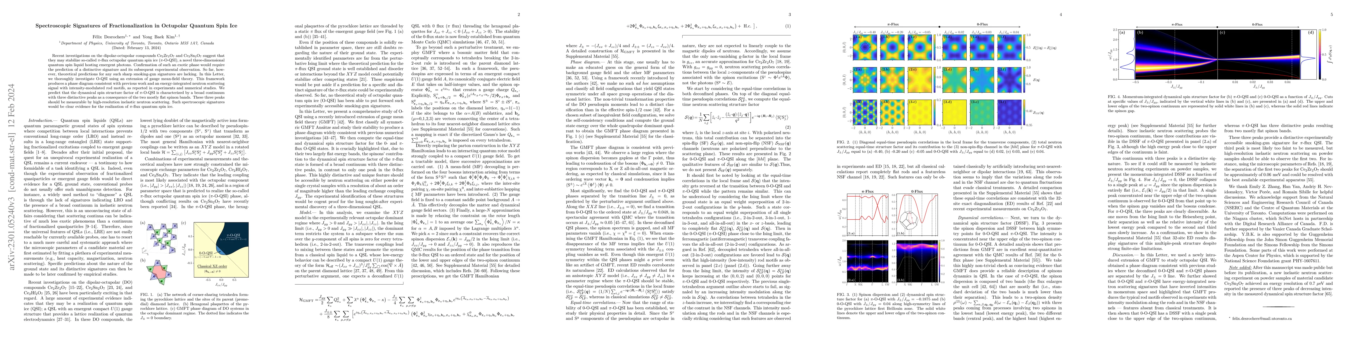 Thumbnail for Spectroscopic signatures of fractionalization in octupolar quantum spin
  ice