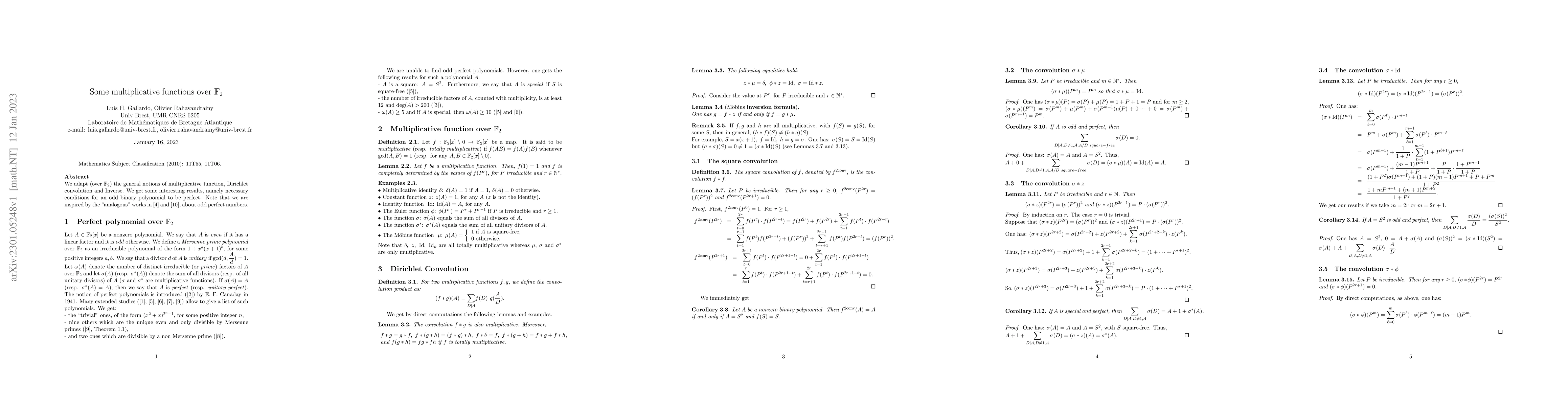 Thumbnail for Some multiplicative functions over $\mathbb{F}_2$