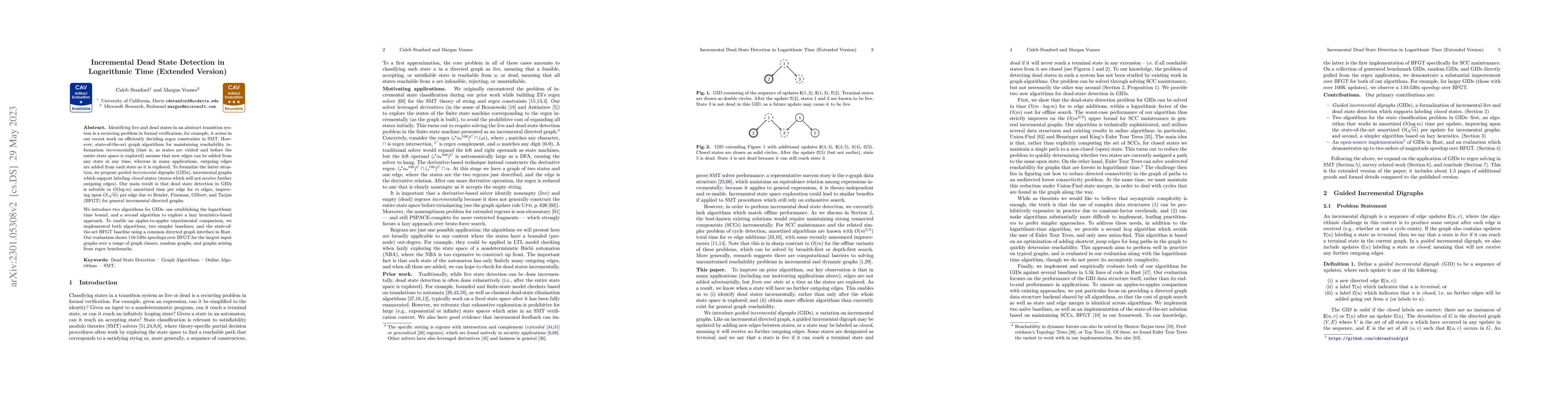 Thumbnail for Incremental Dead State Detection in Logarithmic Time