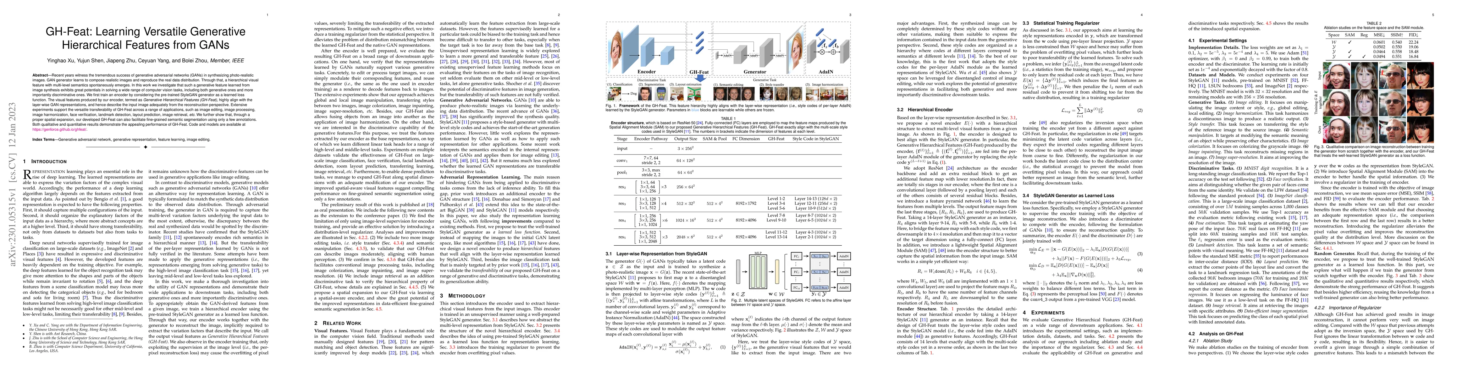 Thumbnail for GH-Feat: Learning Versatile Generative Hierarchical Features from GANs