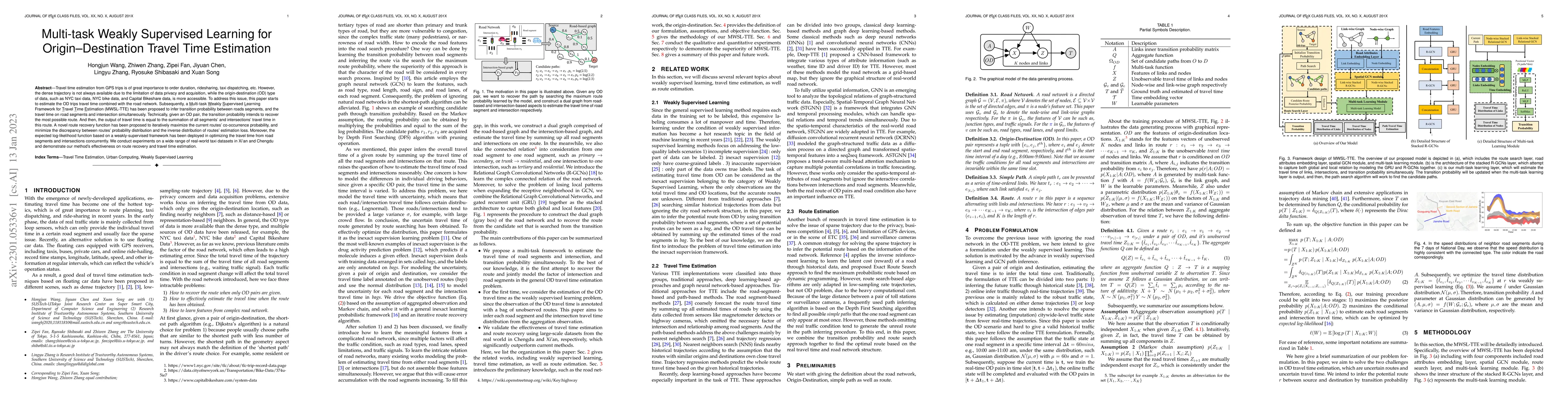 Thumbnail for Multitask Weakly Supervised Learning for Origin Destination Travel Time
  Estimation