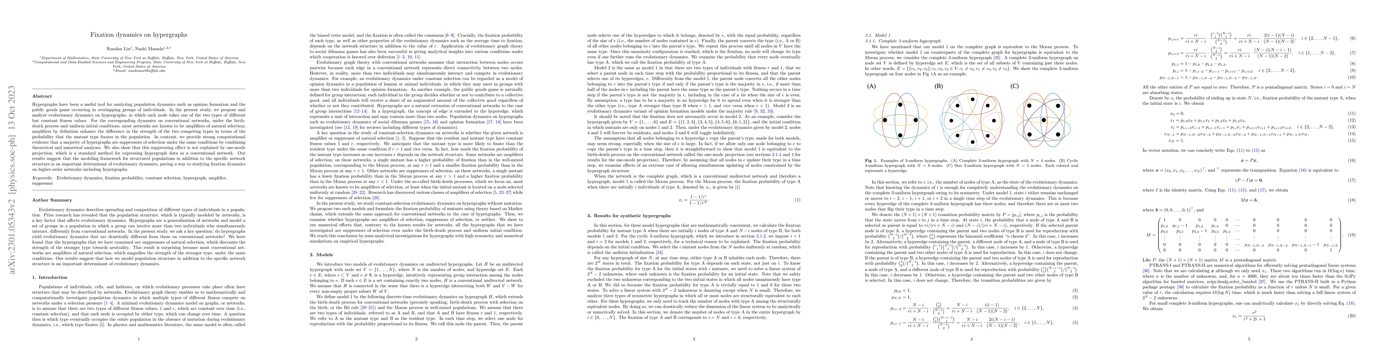 Thumbnail for Fixation dynamics on hypergraphs