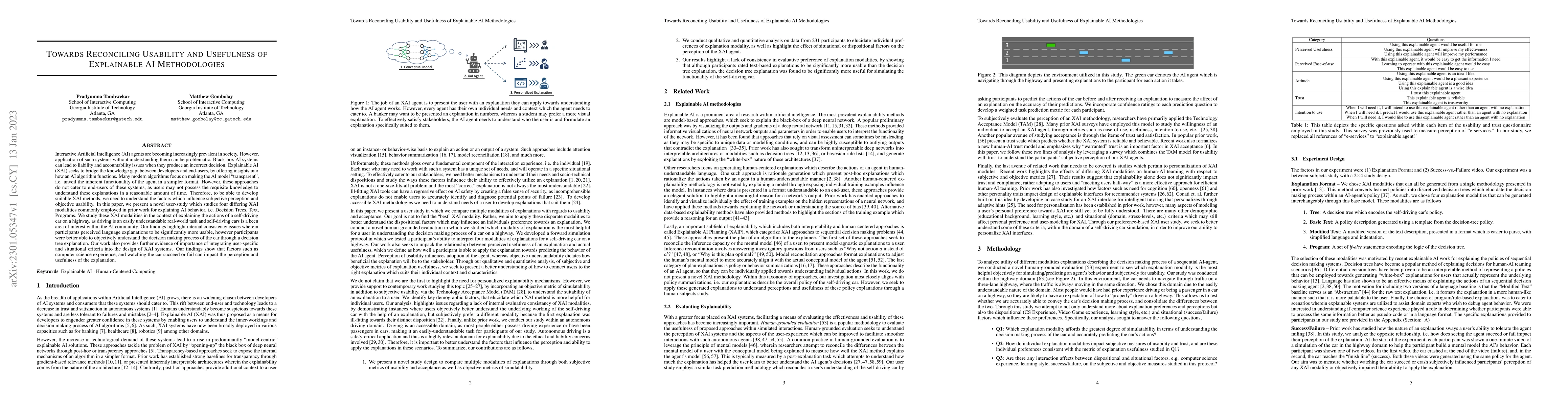 Thumbnail for Towards Reconciling Usability and Usefulness of Explainable AI
  Methodologies