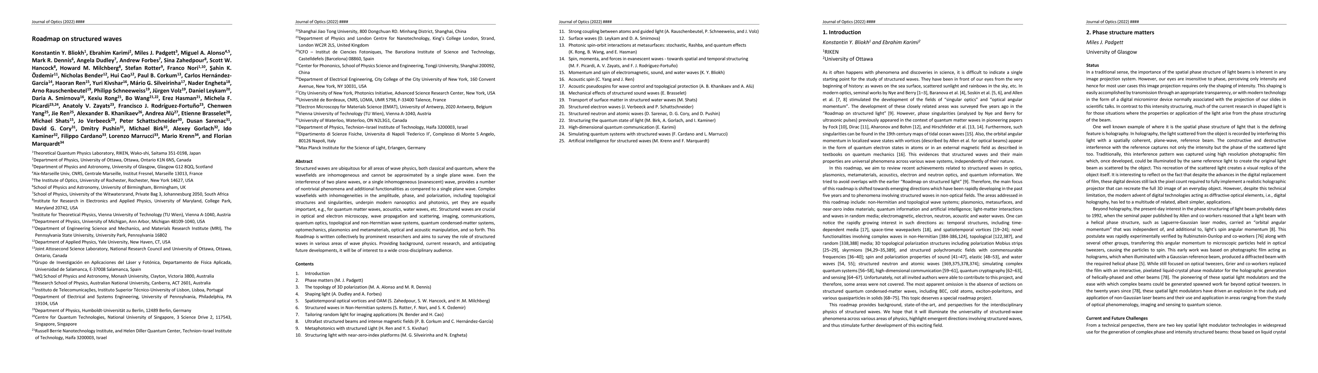Thumbnail for Roadmap on structured waves