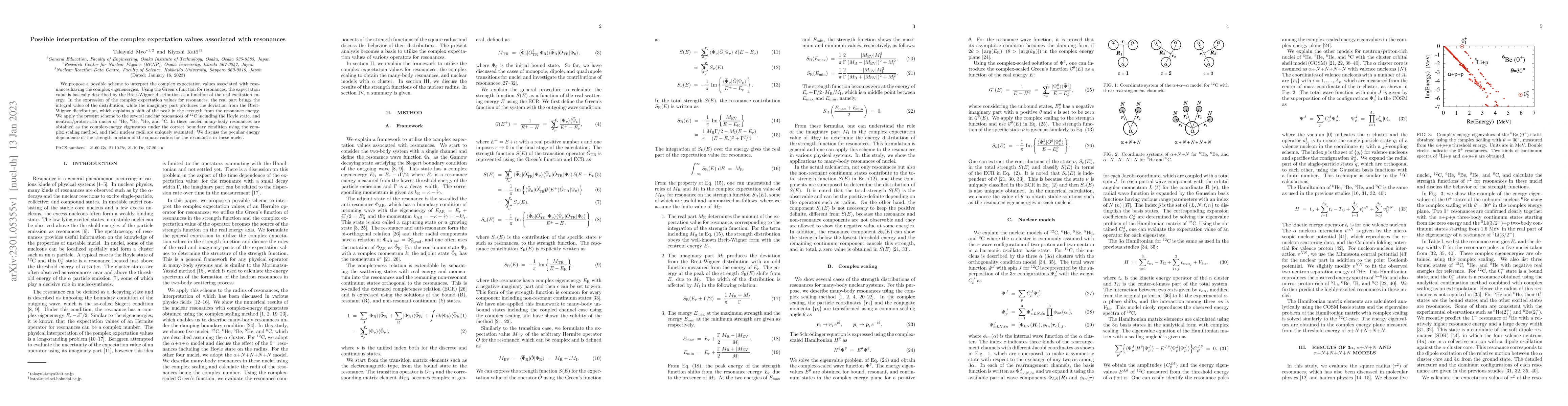 Thumbnail for Possible interpretation of the complex expectation values associated
  with resonances