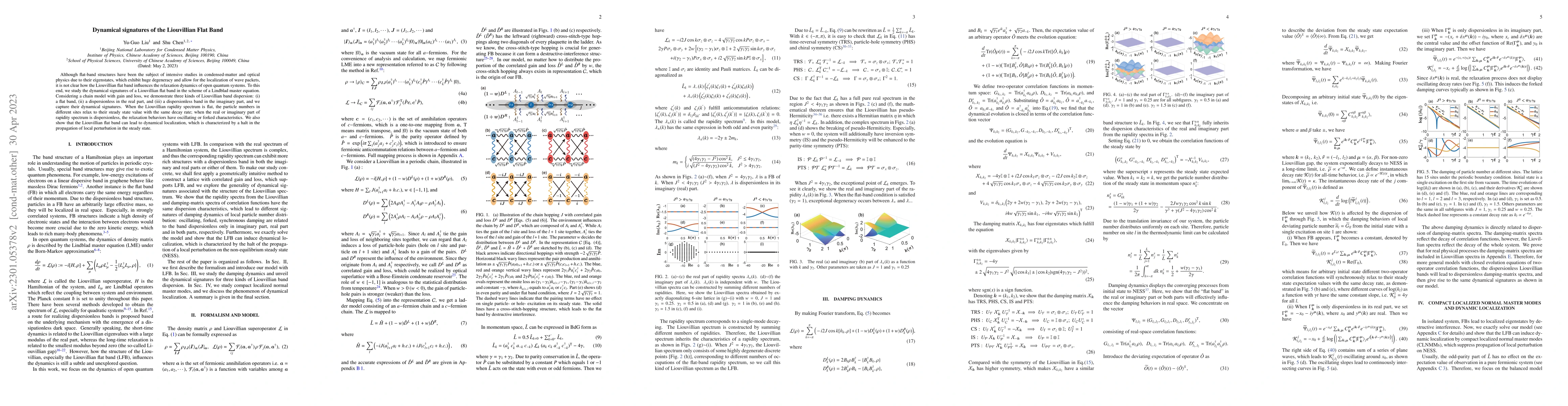Thumbnail for Dynamical Signatures of Liouvillian Flat Band