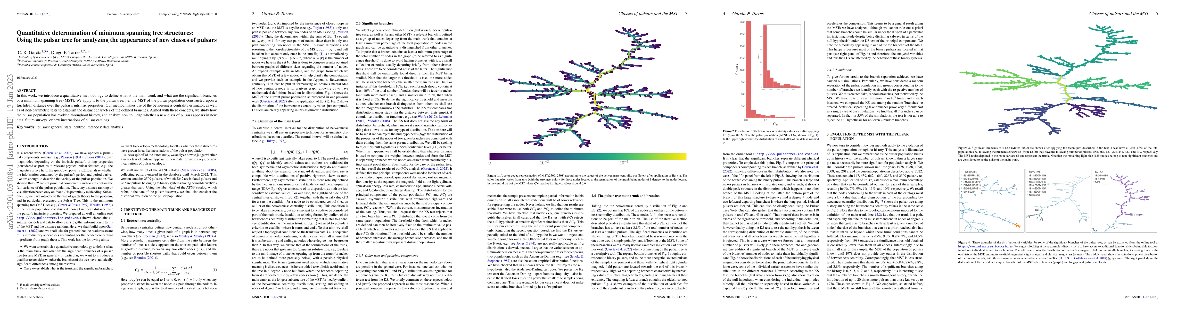 Thumbnail for Quantitative determination of minimum spanning tree structures: Using
  the pulsar tree for analyzing the appearance of new classes of pulsars