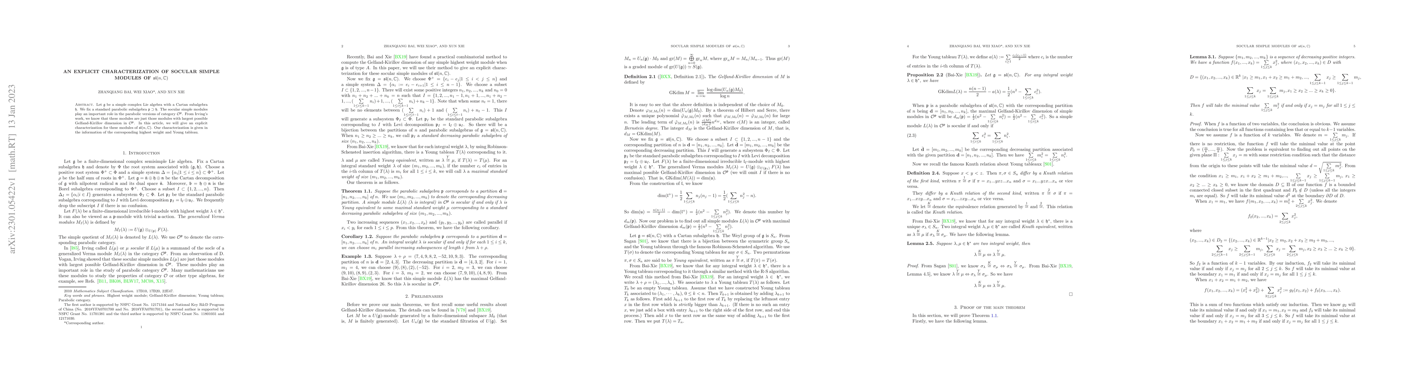 Thumbnail for An explicit characterization of socular simple modules of
  $\mathfrak{sl}(n,\mathbb{C})$