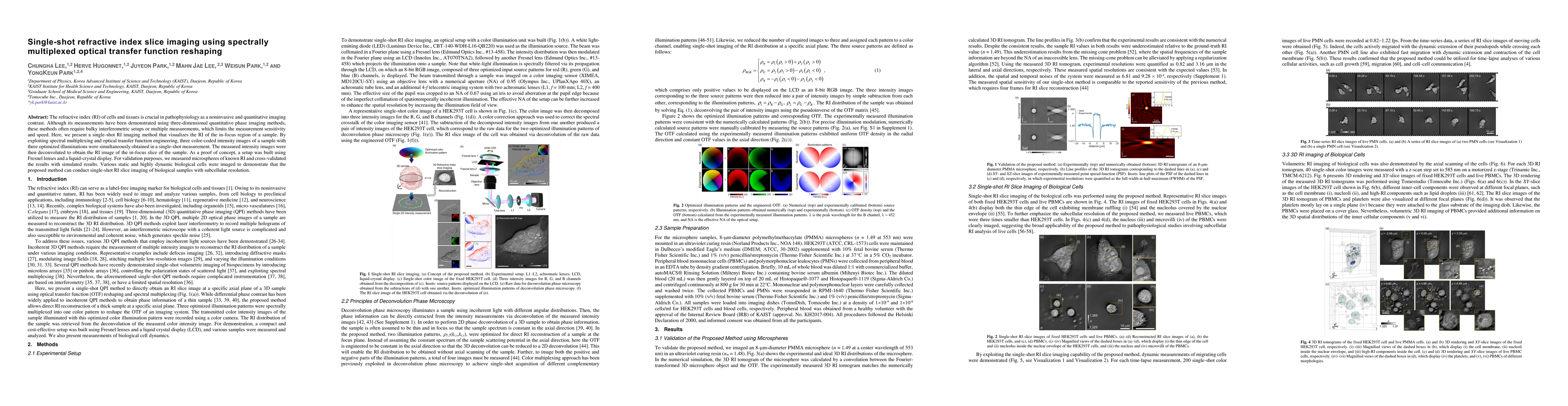 Thumbnail for Single-shot refractive index slice imaging using spectrally multiplexed
  optical transfer function reshaping