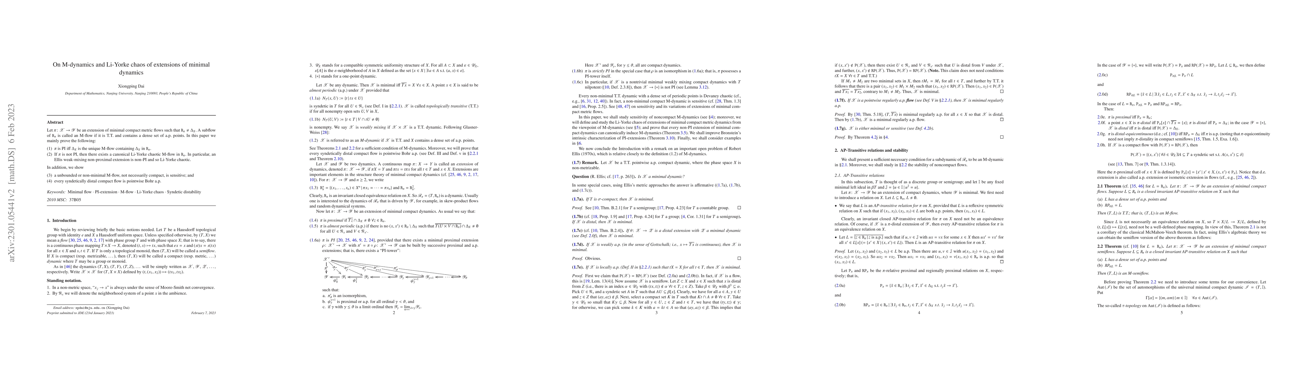 Thumbnail for On M-dynamics and Li-Yorke chaos of extensions of minimal dynamics