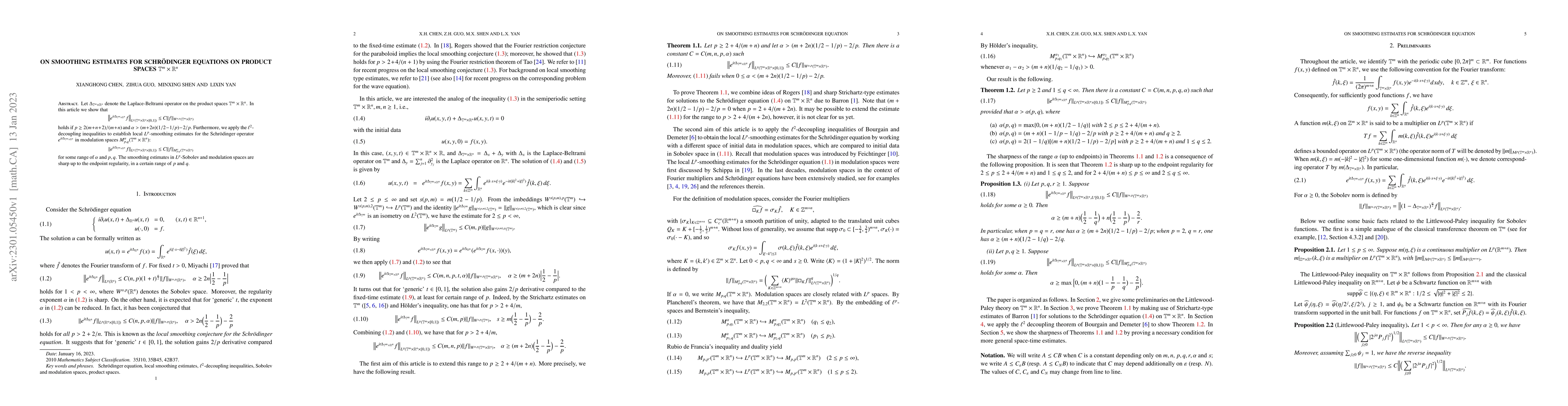 Thumbnail for On smoothing estimates for Schr\"odinger equations on product spaces
  $\mathbb{T}^m\times \mathbb{R}^n$