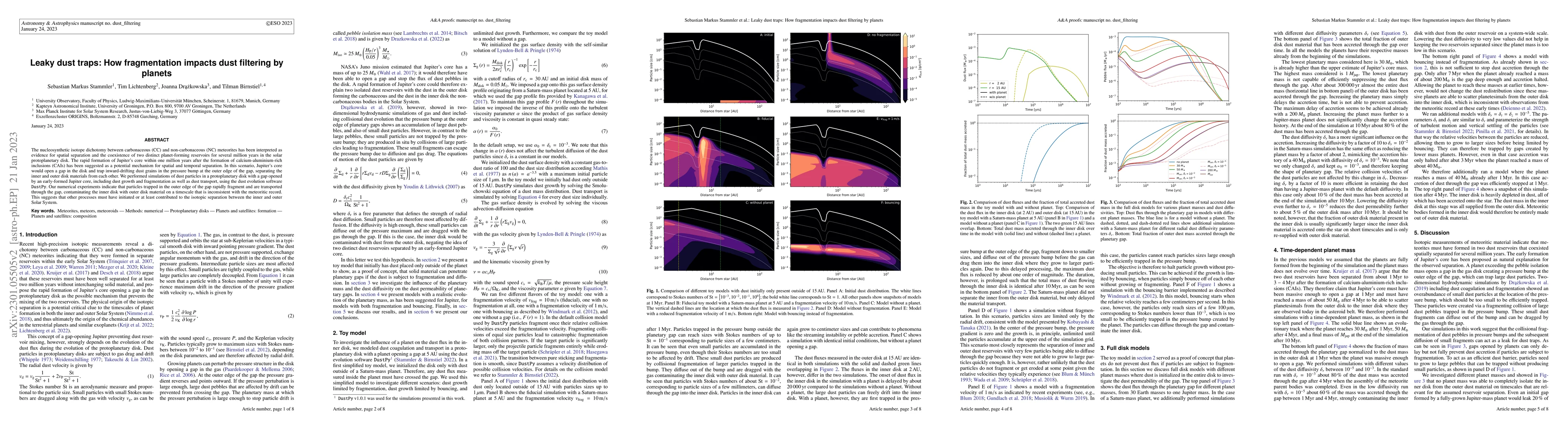 Thumbnail for Leaky dust traps: How fragmentation impacts dust filtering by planets