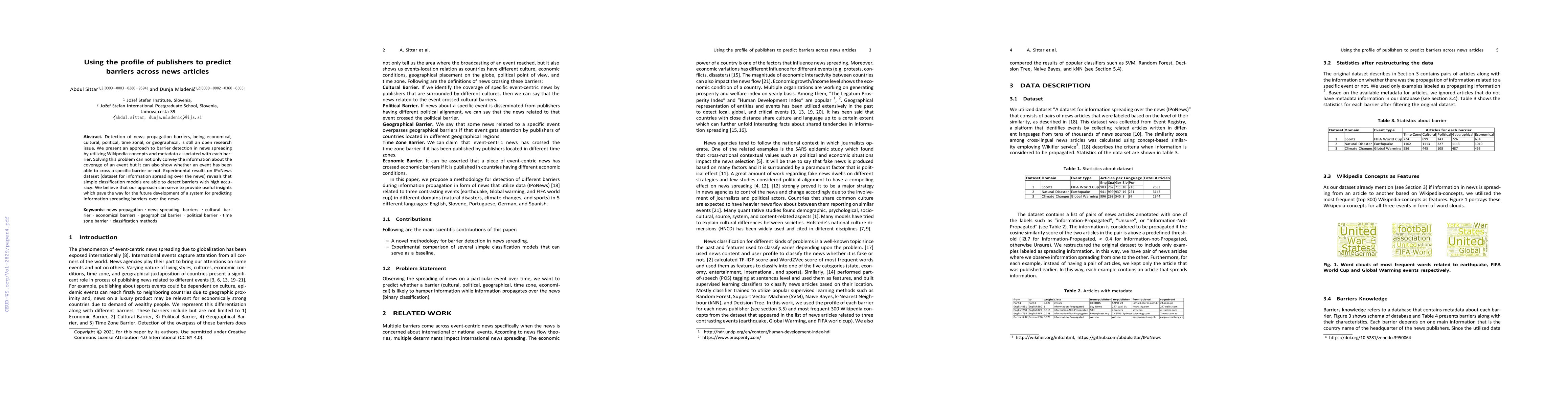 Thumbnail for Using the profile of publishers to predict barriers across news articles