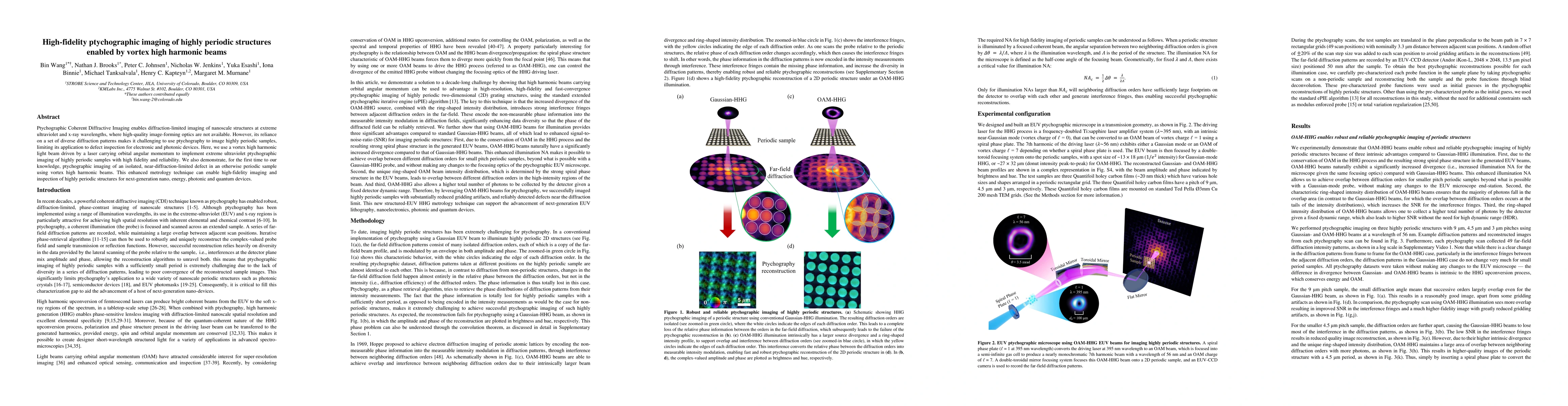 Thumbnail for High-fidelity ptychographic imaging of highly periodic structures
  enabled by vortex high harmonic beams