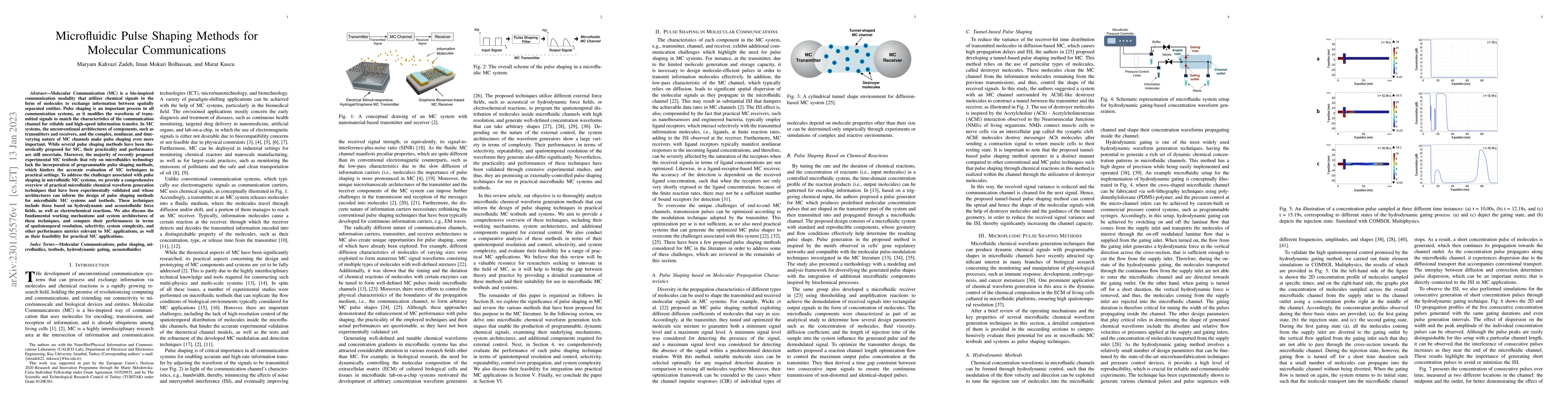 Thumbnail for Microfluidic Pulse Shaping Methods for Molecular Communications