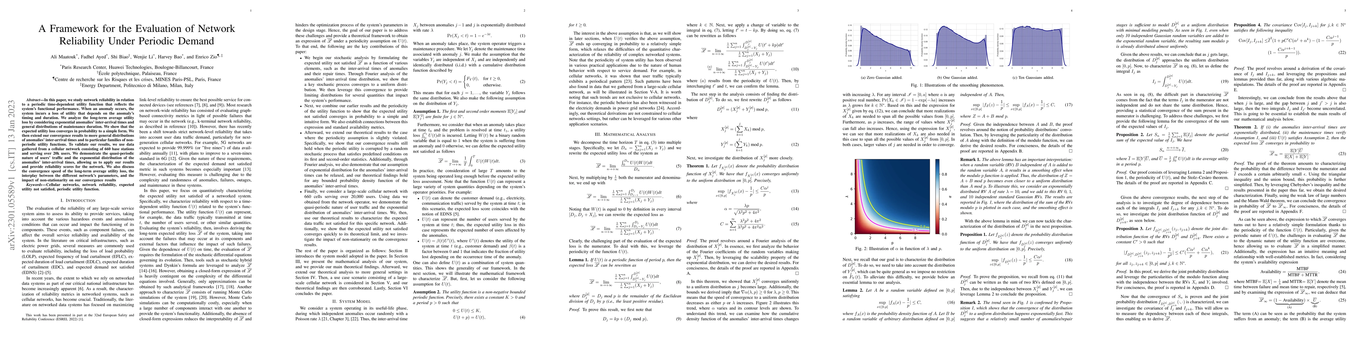 Thumbnail for A Framework for the Evaluation of Network Reliability Under Periodic
  Demand
