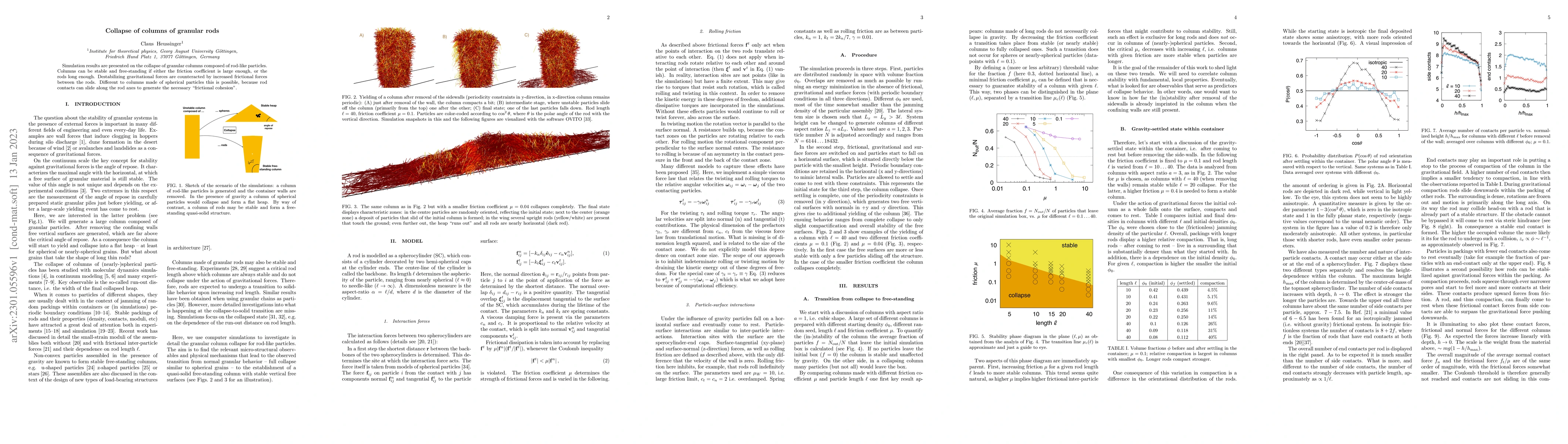Thumbnail for Collapse of columns of granular rods