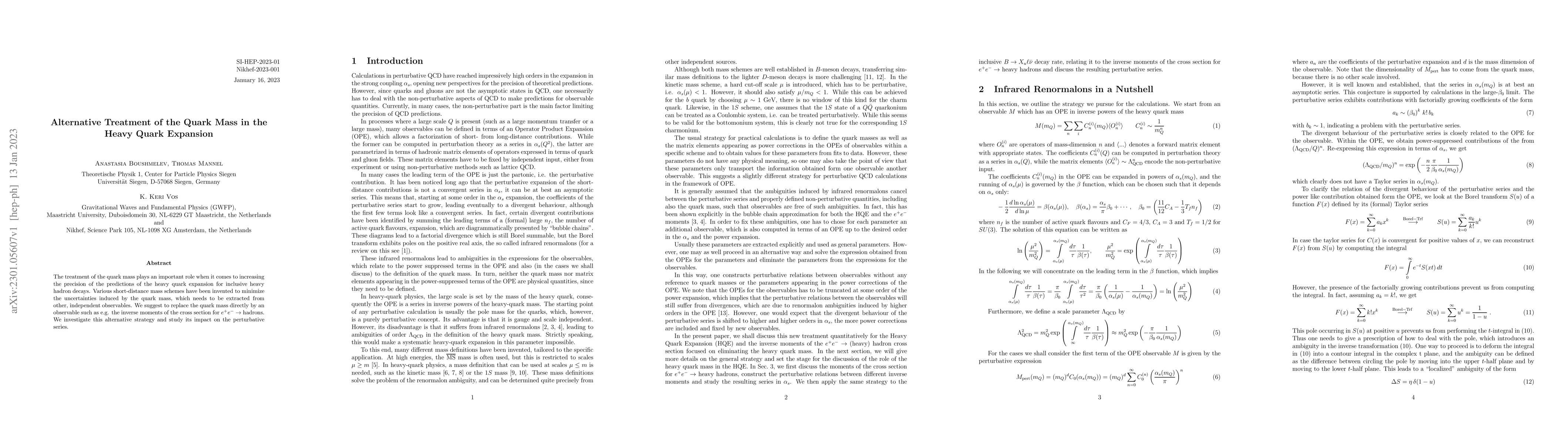 Thumbnail for Alternative Treatment of the Quark Mass in the Heavy Quark Expansion