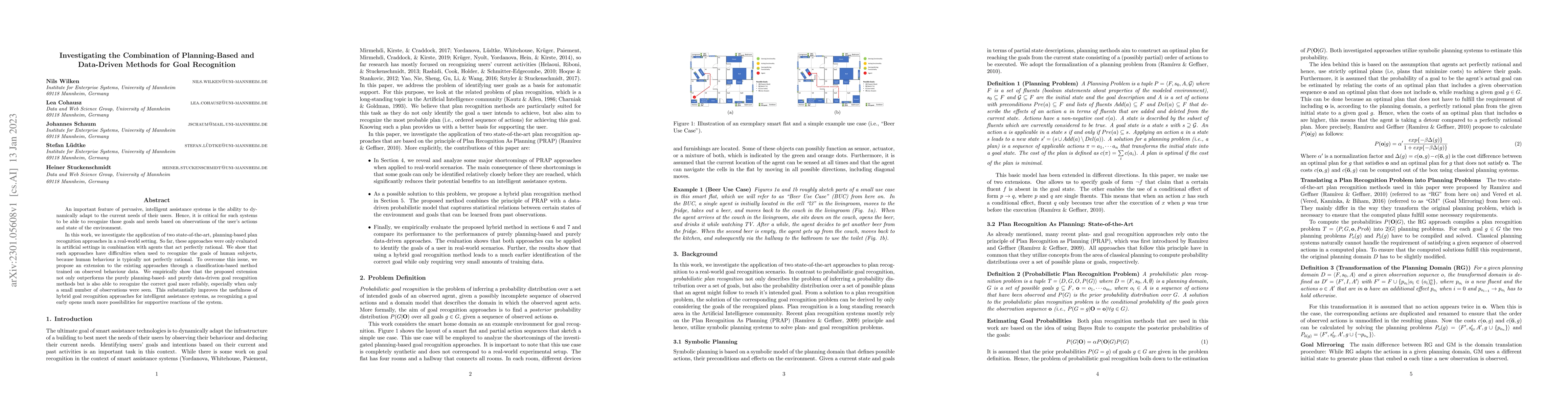 Thumbnail for Investigating the Combination of Planning-Based and Data-Driven Methods
  for Goal Recognition