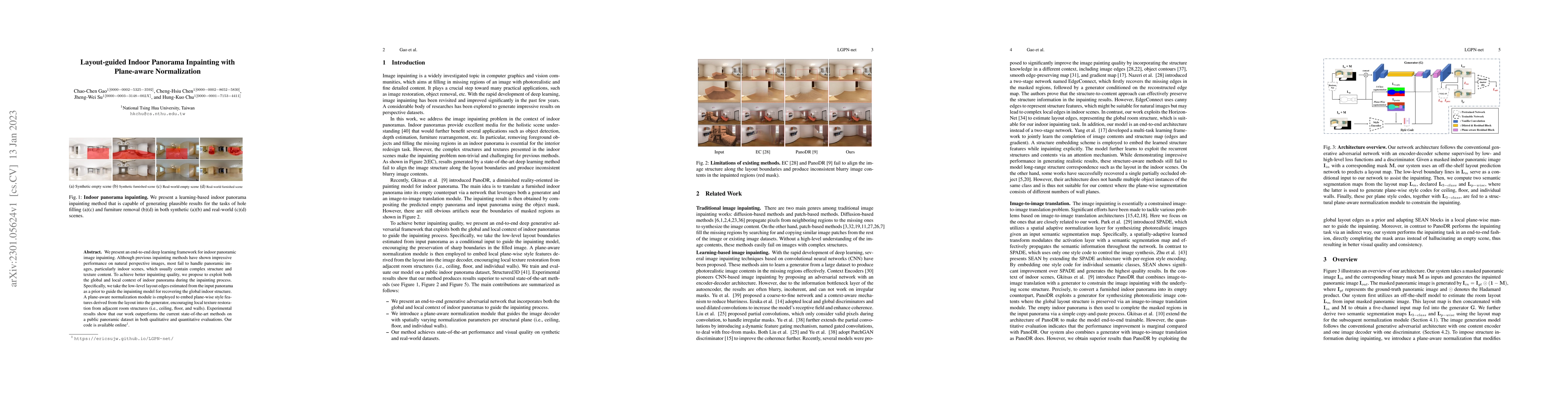 Thumbnail for Layout-guided Indoor Panorama Inpainting with Plane-aware Normalization