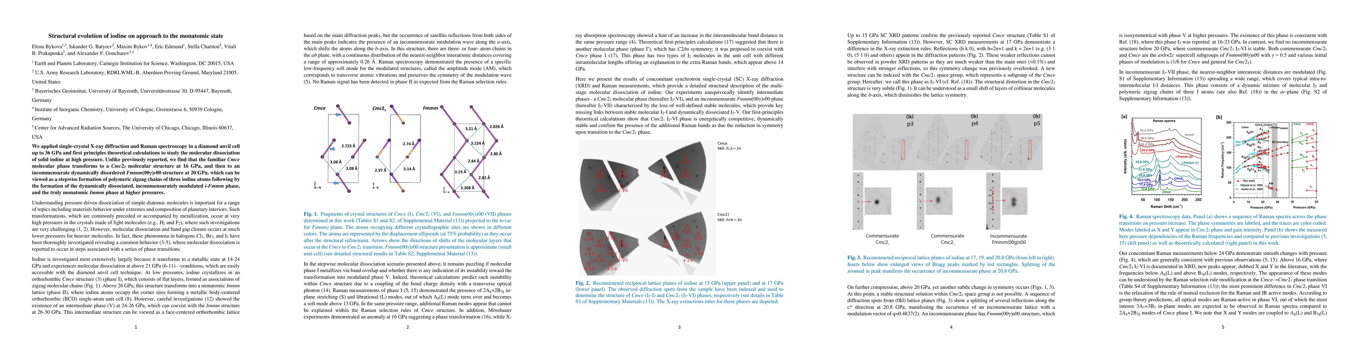 Thumbnail for Structural evolution of iodine on approach to the monatomic state