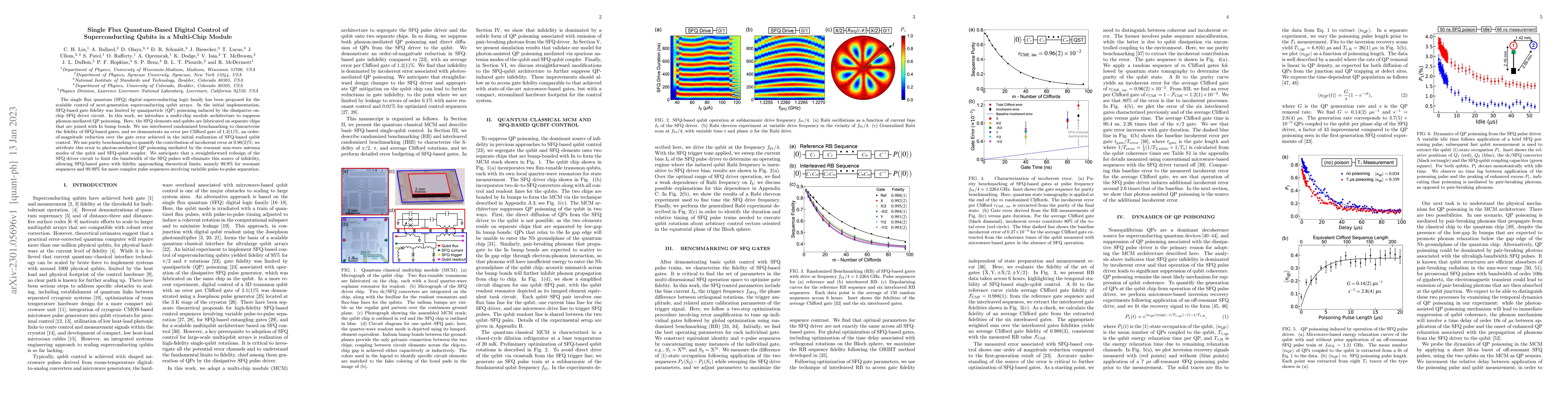 Thumbnail for Single Flux Quantum-Based Digital Control of Superconducting Qubits in a
  Multi-Chip Module