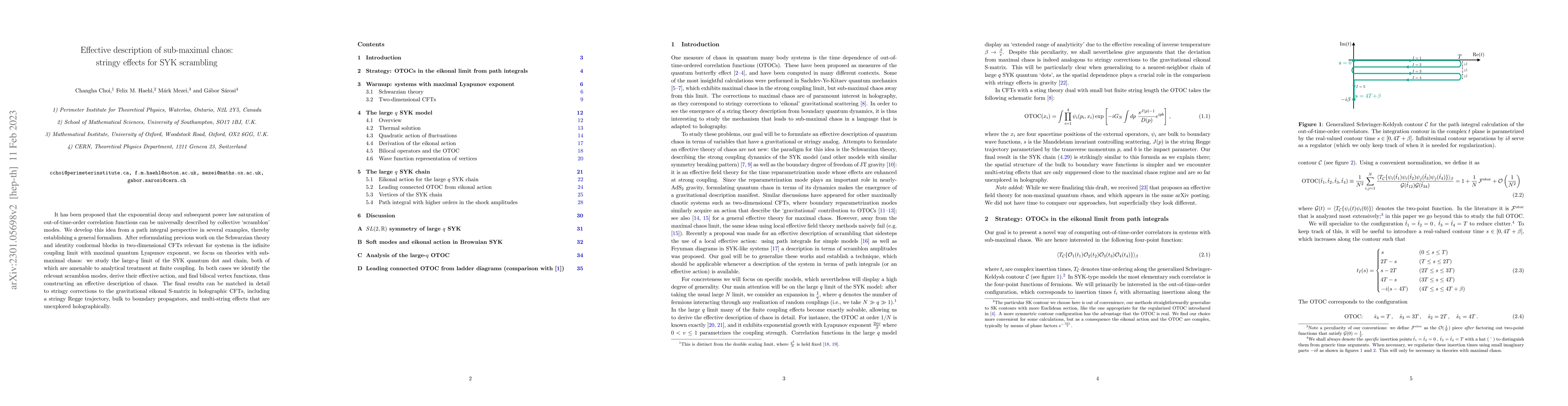 Thumbnail for Effective description of sub-maximal chaos: stringy effects for SYK
  scrambling