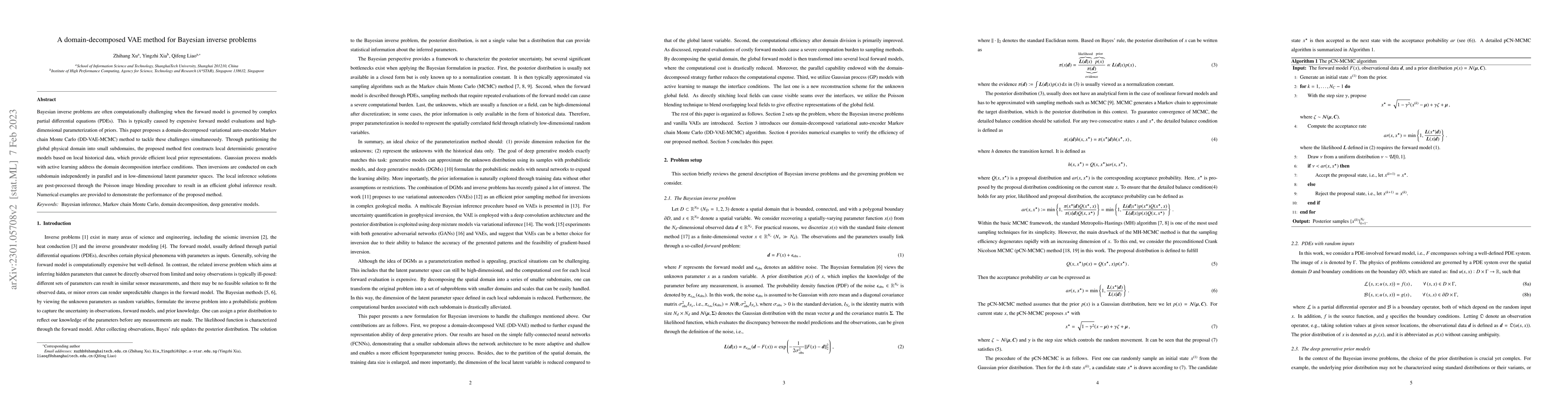 Thumbnail for A domain-decomposed VAE method for Bayesian inverse problems