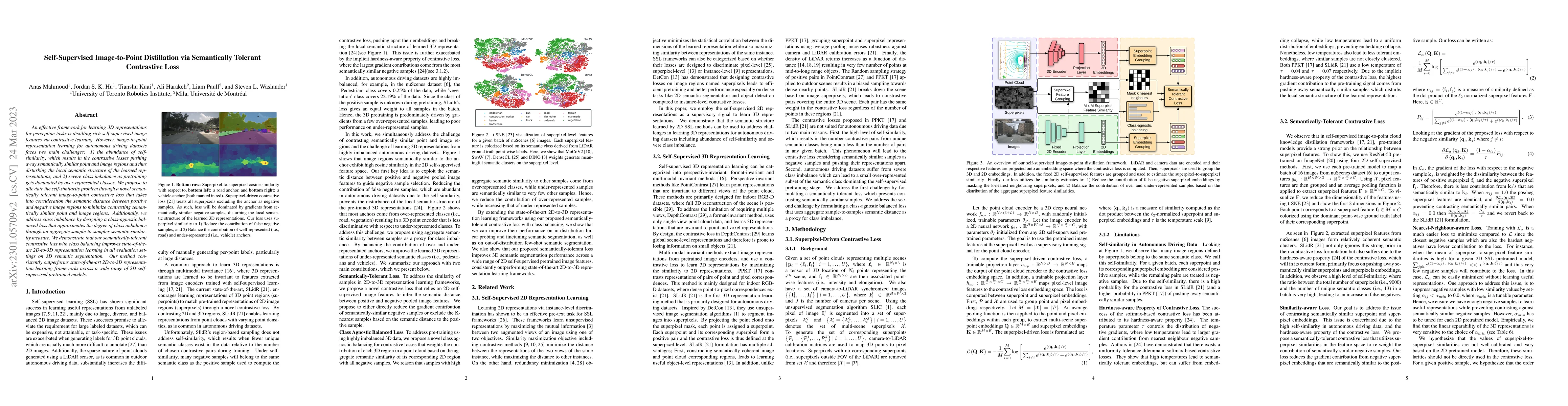Thumbnail for Self-Supervised Image-to-Point Distillation via Semantically Tolerant
  Contrastive Loss