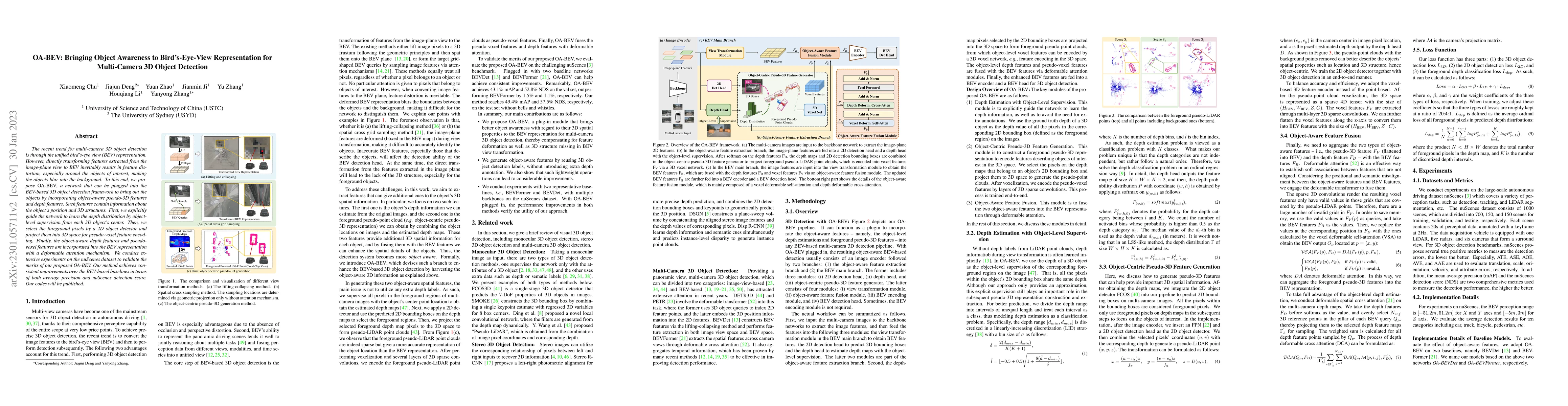 Thumbnail for OA-BEV: Bringing Object Awareness to Bird's-Eye-View Representation for
  Multi-Camera 3D Object Detection