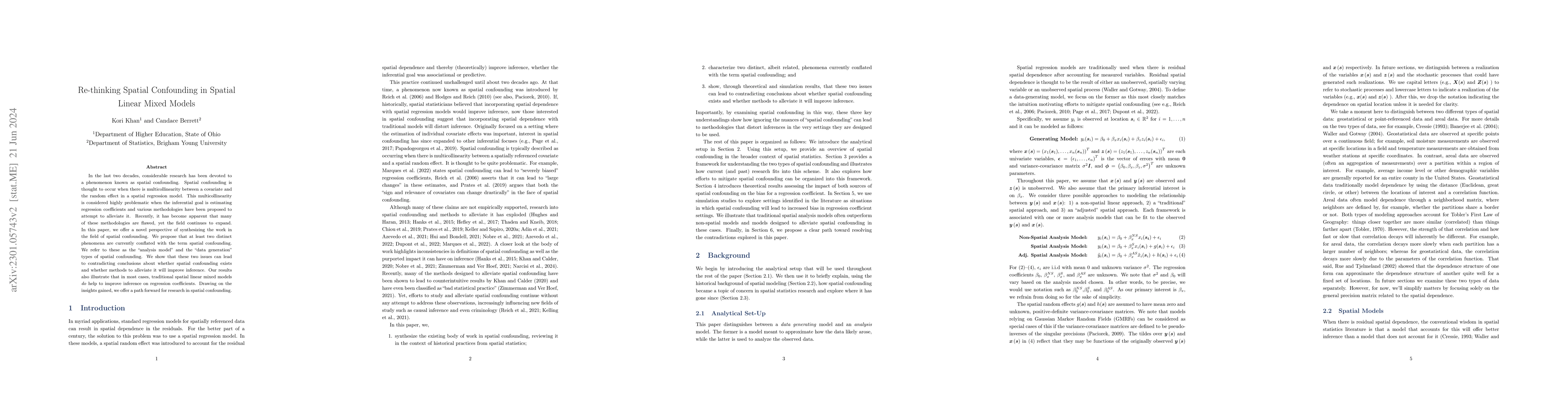 Thumbnail for Re-thinking Spatial Confounding in Spatial Linear Mixed Models