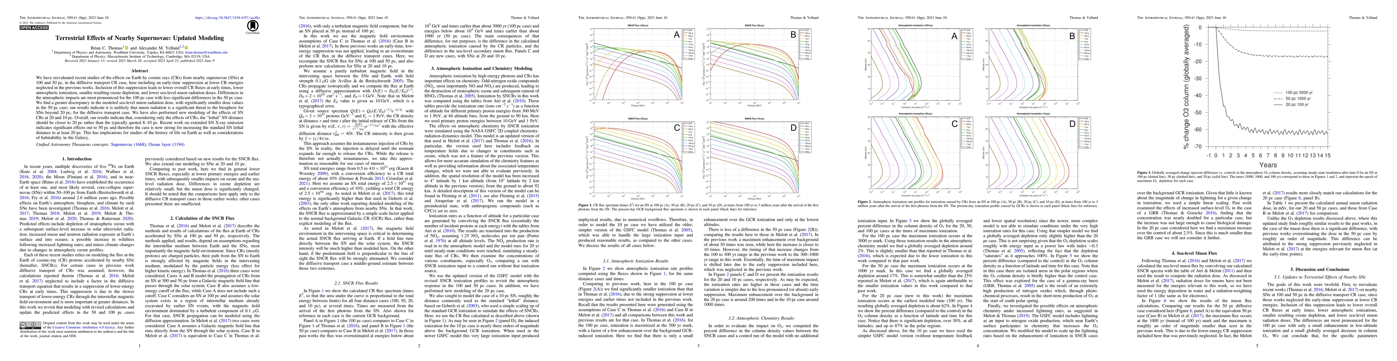Thumbnail for Terrestrial Effects of Nearby Supernovae: Updated Modeling