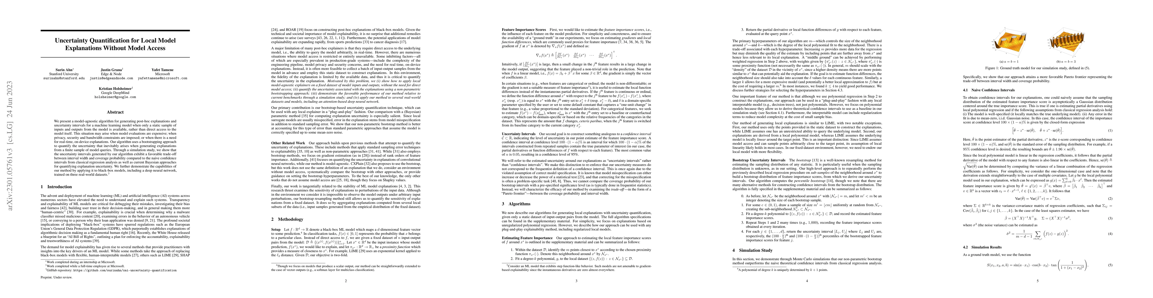 Thumbnail for Uncertainty Quantification for Local Model Explanations Without Model
  Access