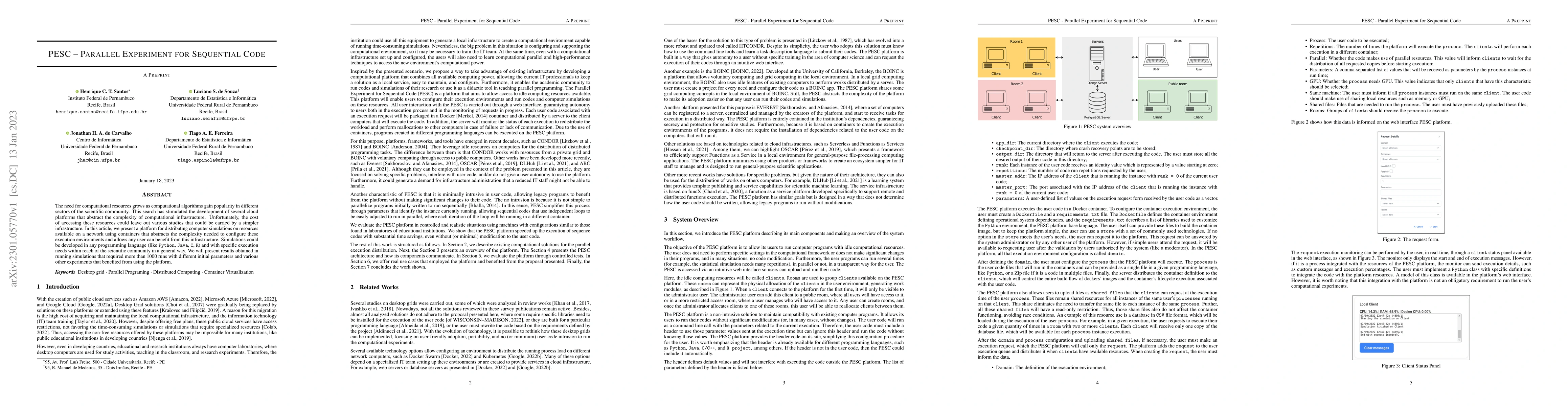 Thumbnail for PESC -- Parallel Experiment for Sequential Code