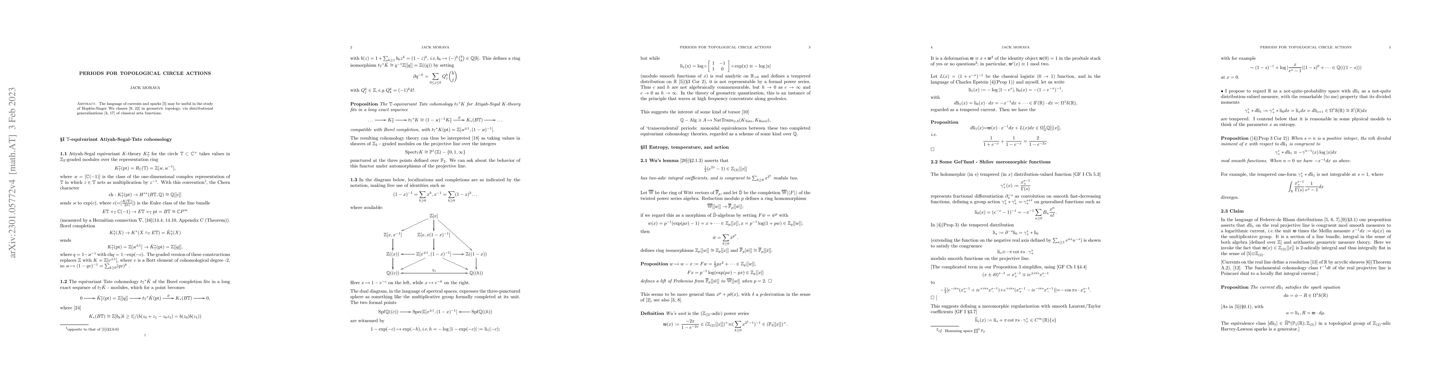 Thumbnail for Periods for topological circle actions