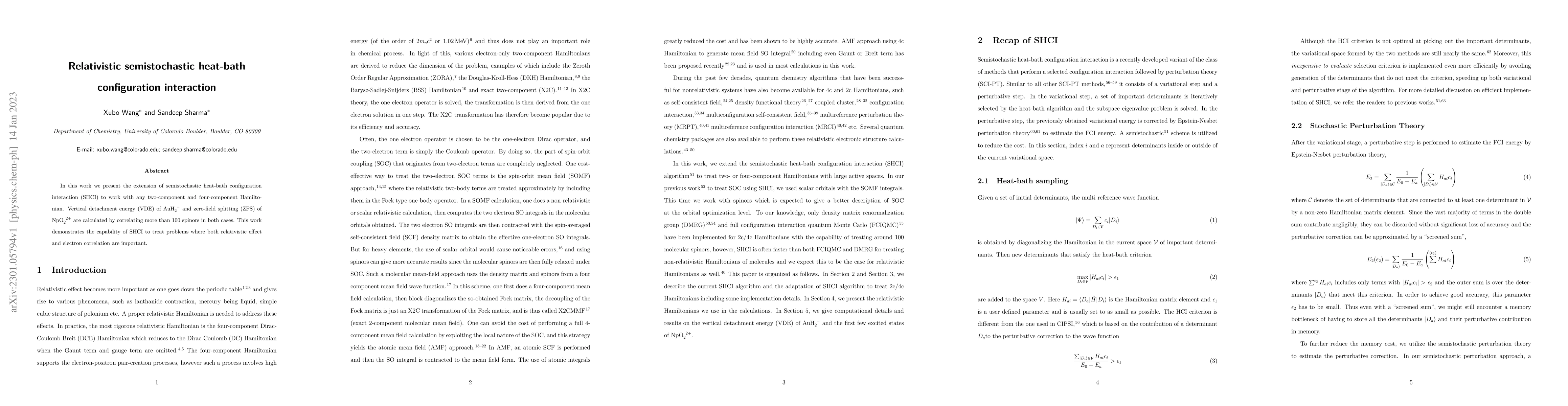 Thumbnail for Relativistic semistochastic heat-bath configuration interaction