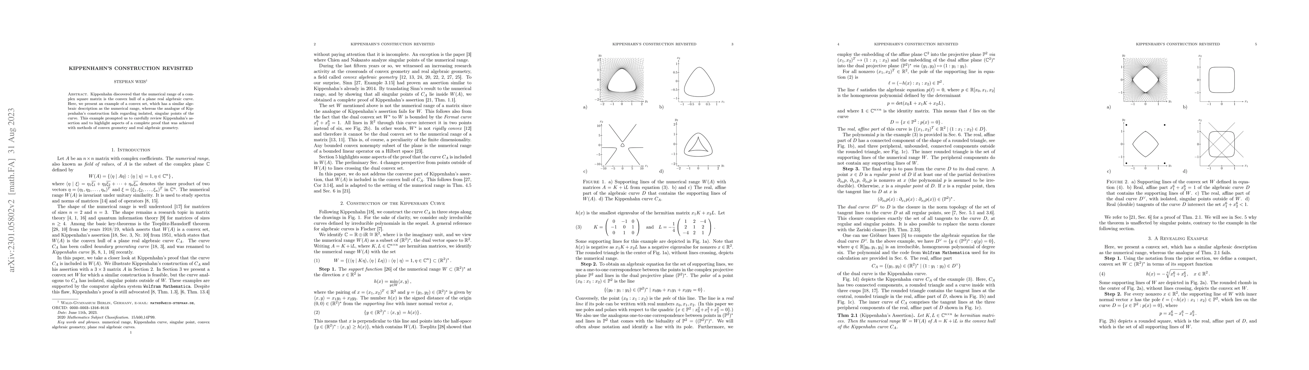 Thumbnail for Kippenhahn's construction revisited