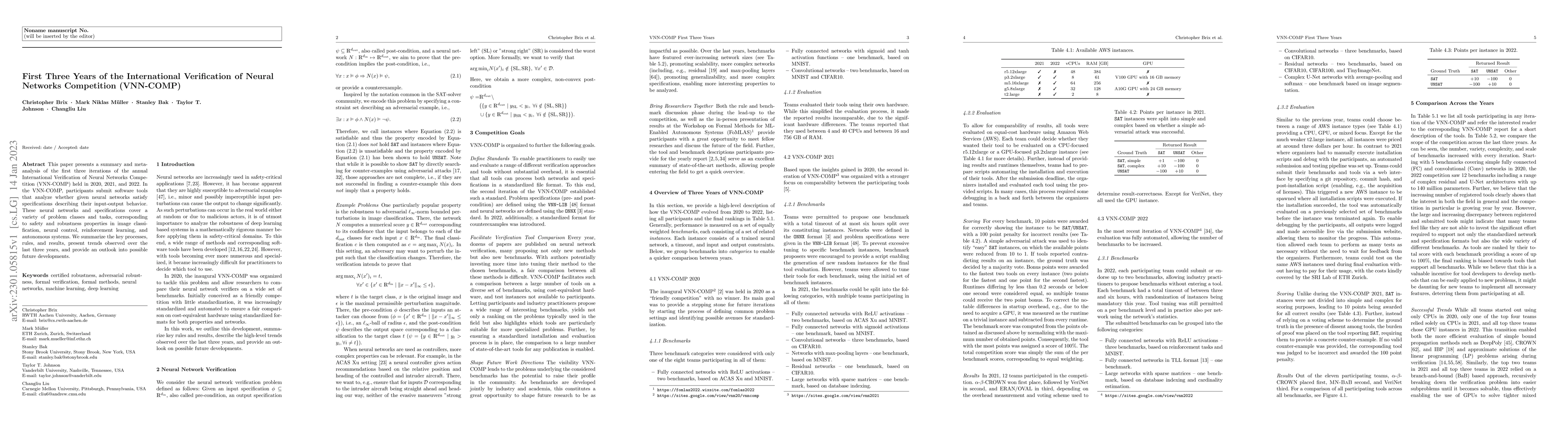 Thumbnail for First Three Years of the International Verification of Neural Networks
  Competition (VNN-COMP)