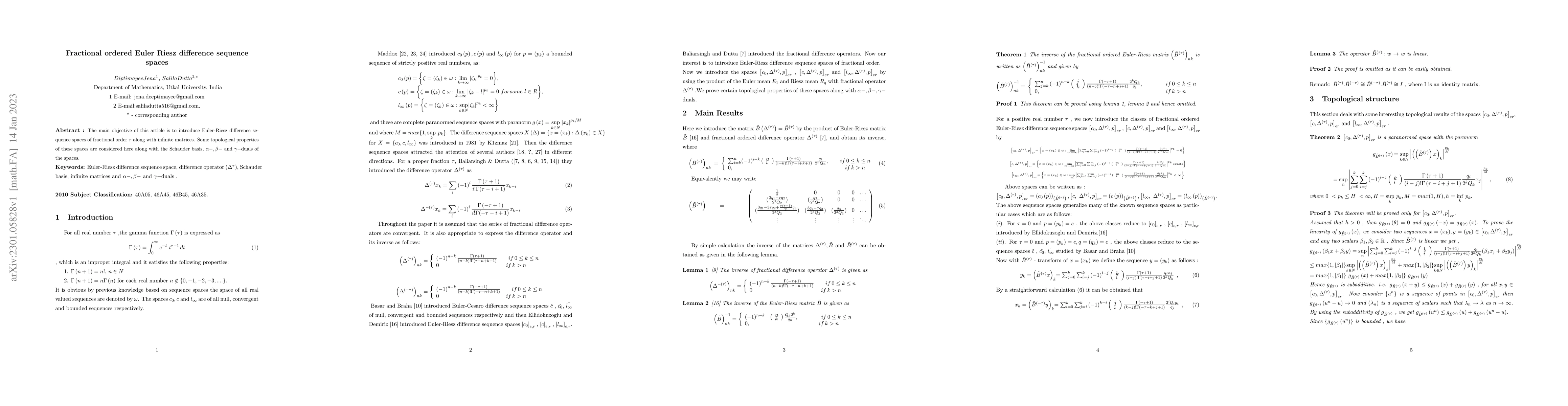 Thumbnail for Fractional ordered Euler Riesz sequence space