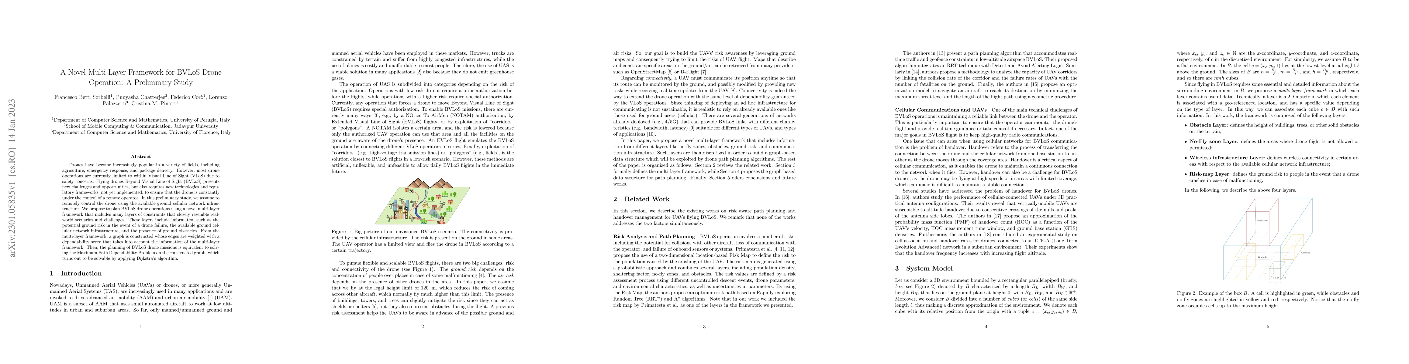 Thumbnail for A Novel Multi-Layer Framework for BVLoS Drone Operation: A Preliminary
  Study
