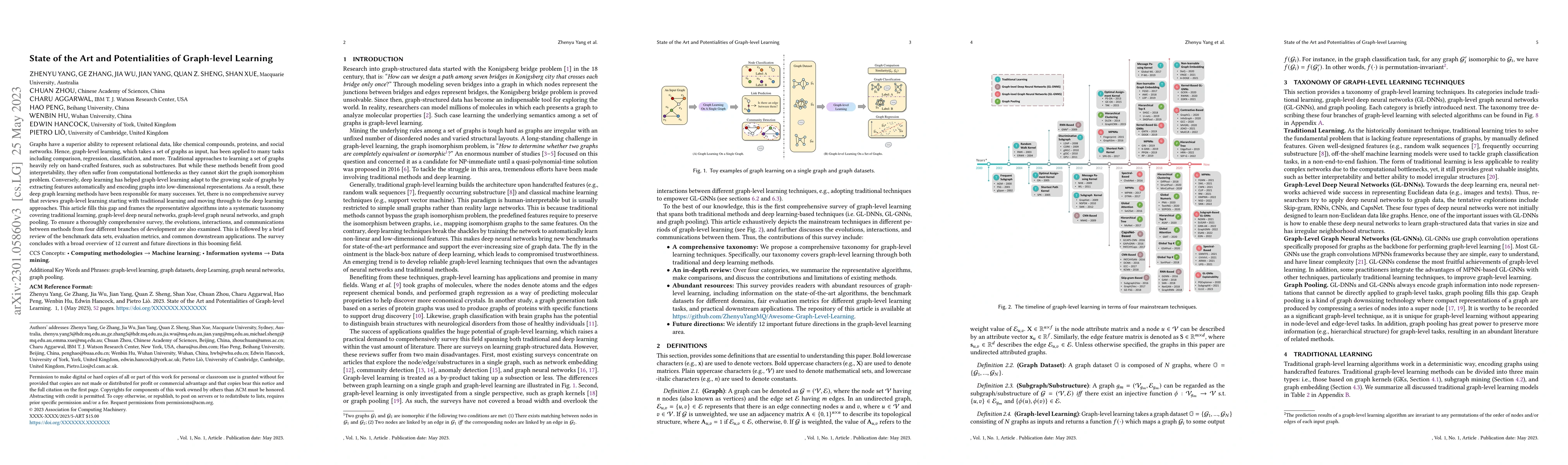 Thumbnail for State of the Art and Potentialities of Graph-level Learning