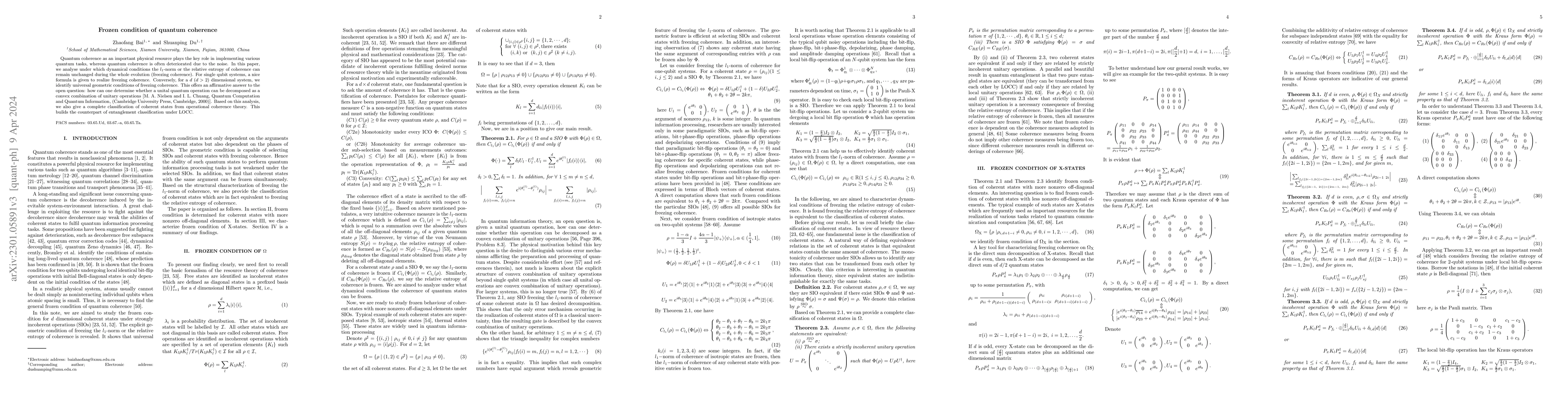 Thumbnail for Frozen condition of quantum coherence