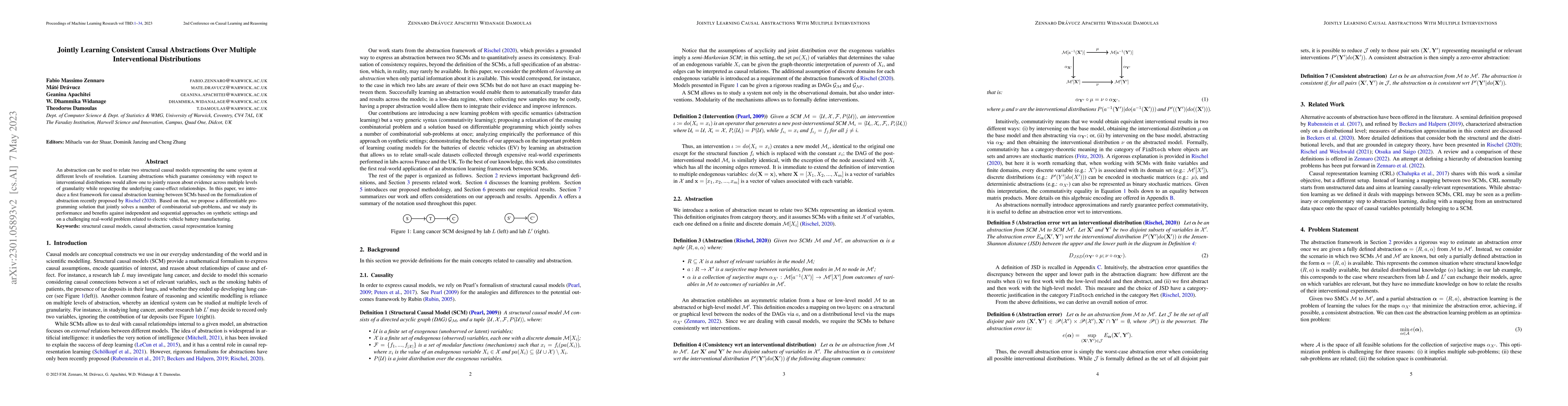 Thumbnail for Jointly Learning Consistent Causal Abstractions Over Multiple
  Interventional Distributions