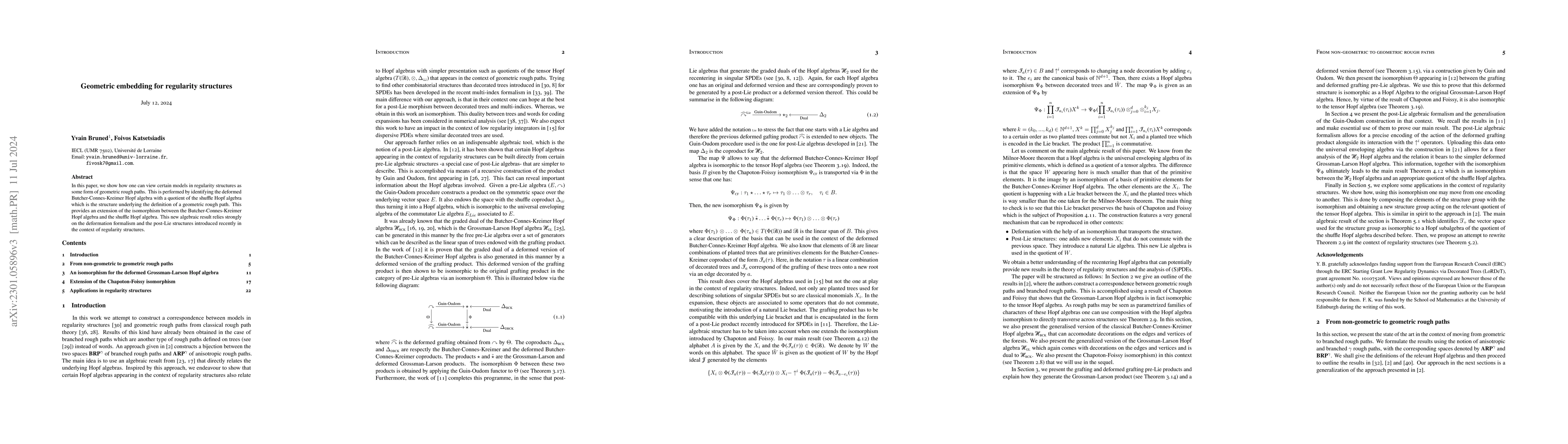 Thumbnail for Geometric embedding for regularity structures