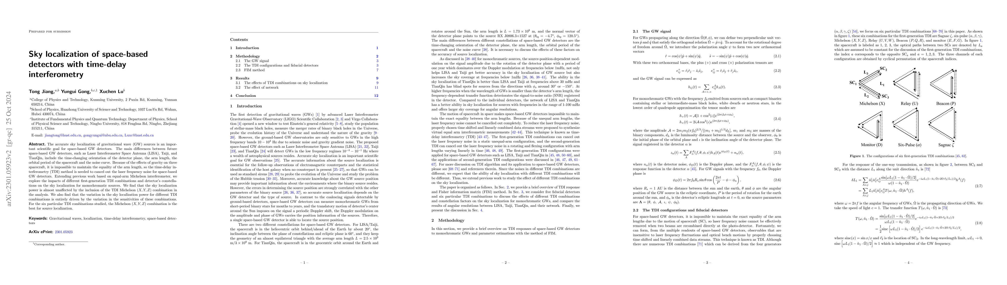 Thumbnail for Sky localization of space-based detectors with time-delay interferometry